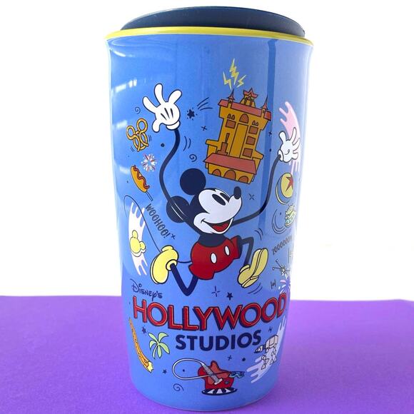 Disney Starbucks Hollywood Studios Tumbler - Porcelain Travel Mug Mickey Mouse - Picture 1 of 11